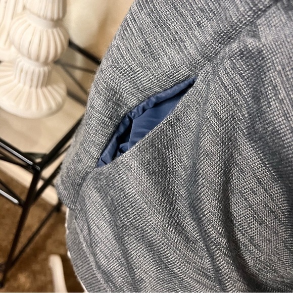 JOHANNA HO Wool Blend Gray Knit Top With Detachable Hood Sweater NWT Size 38 P - Picture 6 of 16